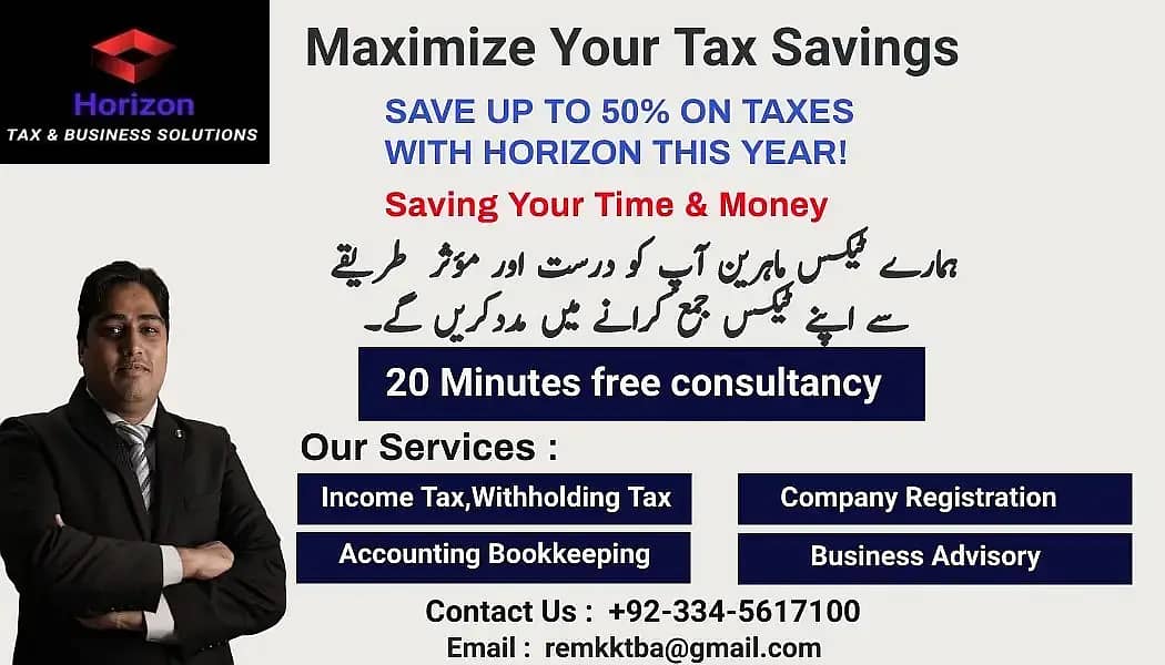 Tax Consultant,Company registration services,tax filer In gujranwala 0