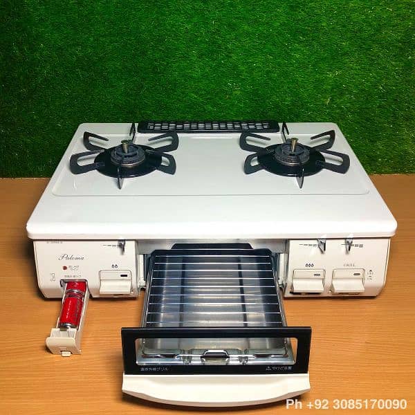 Original japani 2 Burnar gas stoves plus gas grill oven 0