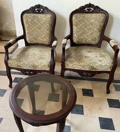 Bed Room Chairs with Table/ Coffee Table with chairs