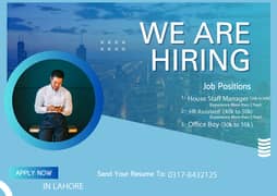 Office Boy-House keeping Manager-HR Assistant