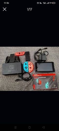 Nintendo switch V2 with extra controllers