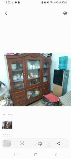 Antique show case and dresser