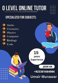 O Level Online Tutor for Math and Science Subjects