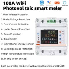 Single Phase Tuya WiFi Smart Bidirectional Metering Power Breaker