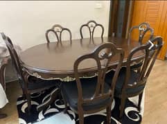 Imported Dining table with 6 chairs