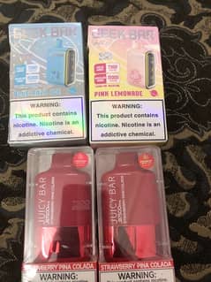 vapes juicybar jb7500pro and geek bar pulse 15000puffs