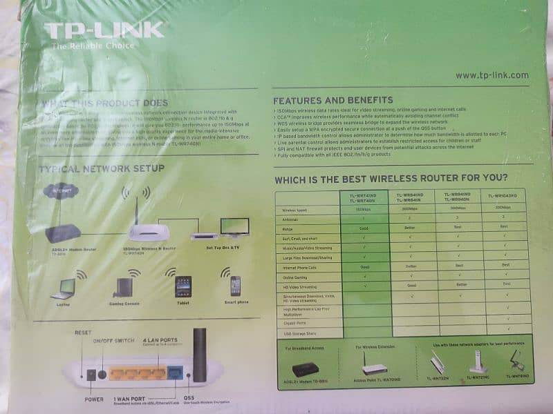 TP LINK WR740N WIFI ROUTER 1