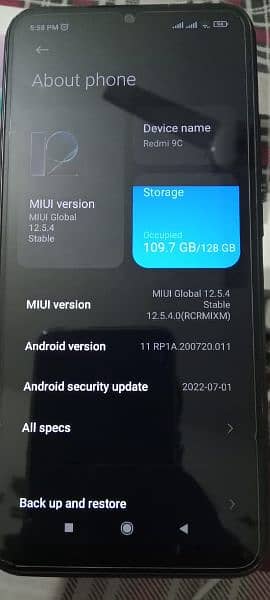 redmi C9.4+2gb. . 128gb. . . 03214910107 7