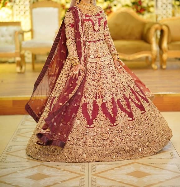 barat lehnga with 2 dupattas 1