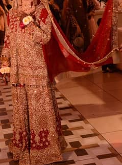 maroon bridal sharara