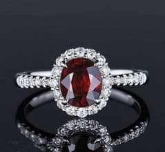 Imported oval zircon ring