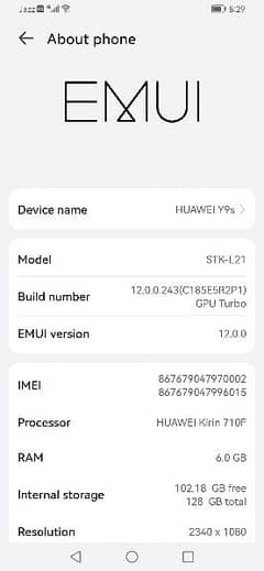 Huawei y9s Mobile