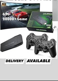 GAME STICK USB GAMING CONSOLE 2.4G WIRELESS GAMEPAD 20,000GAMES 4K