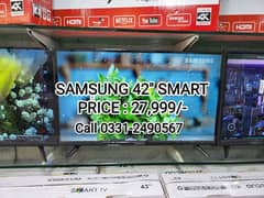 TODAY SALE SAMSUNG 42 INCHES SMART ANDROID LED TV FREE WALLKIT