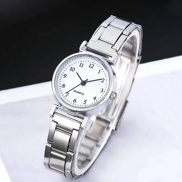 Silver Digital Steel Quartz Wrist Watch 0