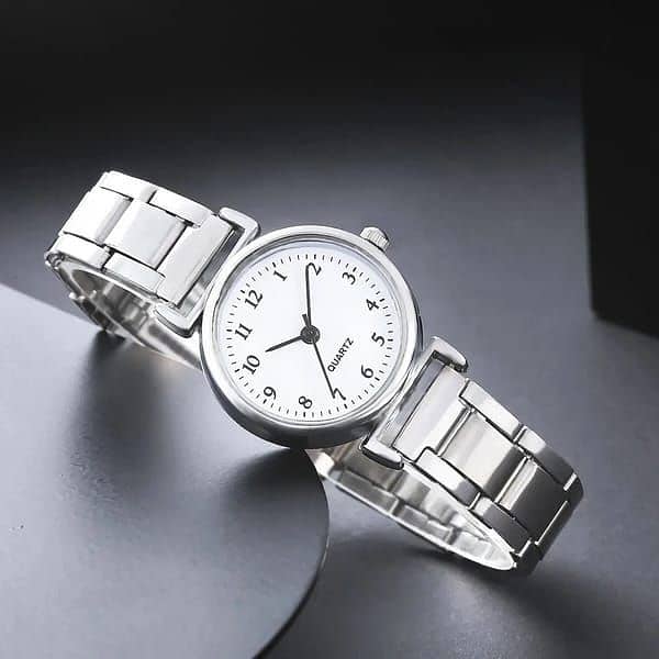 Silver Digital Steel Quartz Wrist Watch 1