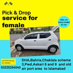 Pick and Drop service for female