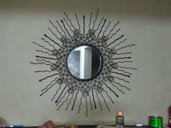 black metal design mirror 33 inches