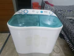 Haier Semi Auto Twin Tub Washing Machine - 10 Kg - White & Green