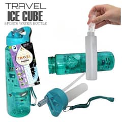 Travel Ice Cube Water Bottle 650ml  With Ice Cube Tube  Purple Color 0