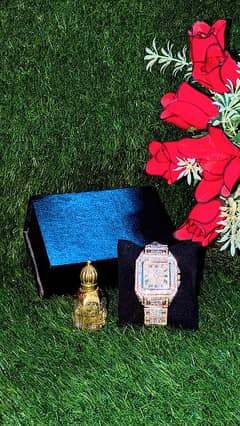 Watch / Cartier iced Stone watch for Sale / Men's Watch for Sale