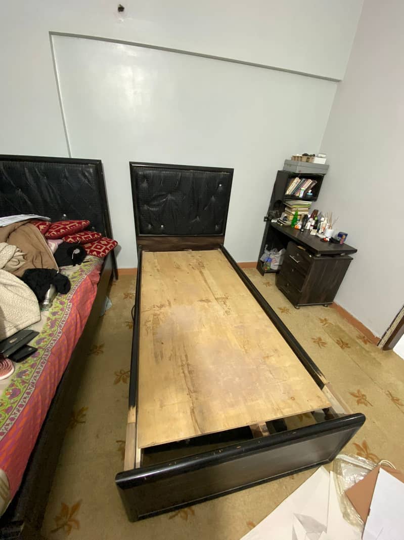 single wooden modern bed for sale 3