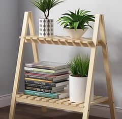 wooden plant stand tier foldable