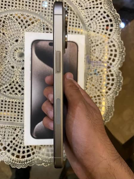 iPhone 15 pro max 256gb jv natural titanium with box 1