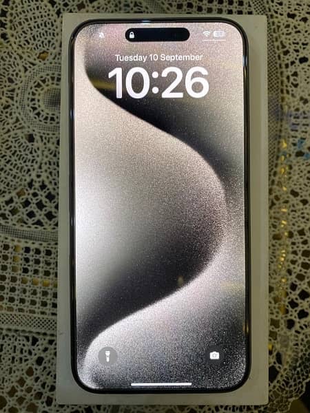 iPhone 15 pro max 256gb jv natural titanium with box 2