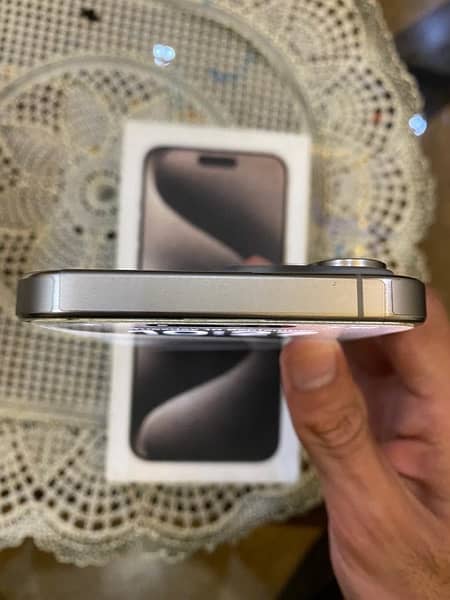 iPhone 15 pro max 256gb jv natural titanium with box 4