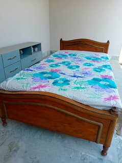 Pure wood single bed with mattress 9/10 condition. 0