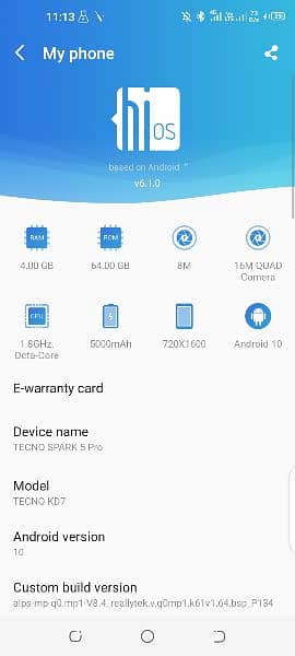 TECNO SPARK 5 pro 4GB /64gb 1