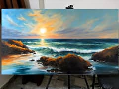 Seascape Painting | Handmade painting | Home Decor | Wall Decor