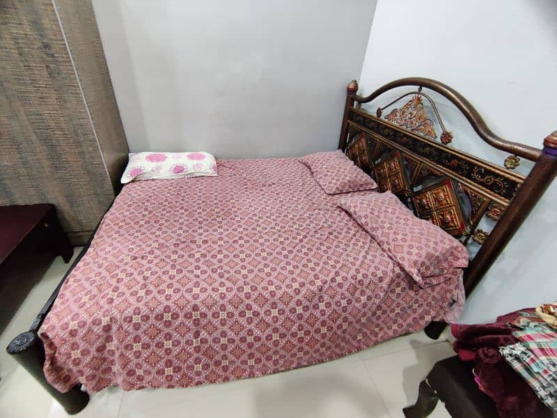 Iron Rod Bed For Sell | With Molty Foam Mattress | 2