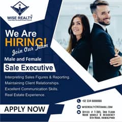 We are hiring male female sales executive for our registered company 0