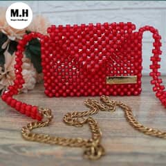 Handbag / Pearl bag / beaded bag /