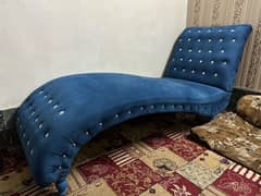 Dewan Orignal wood Chaise lounge Navy Blue