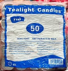 Tea light Candles 50 pcs wala pack 4 hr timing china import