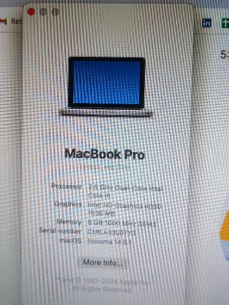 Macbook Pro Mid 2012 | 13 inches | i5 2.5 GHz 6