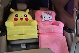 Pikachu three seater sofa. . .              Hello kitty four seater sofa