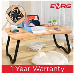 ENRG Wooden Gaming Laptop Table With Fan And Simple For Bed Foldable 0