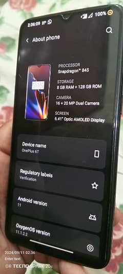 oneplus 6t 8/128