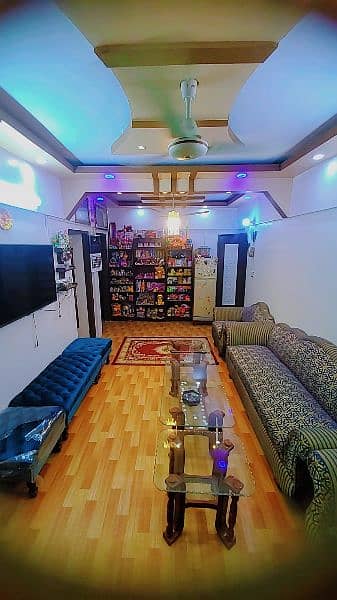 Flat for sale luxury renovation 2bed lounge main nagan chowrangi north 7