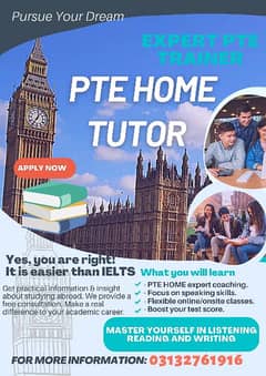 PTE HOME TUTOR OR ONLINE CLASSES