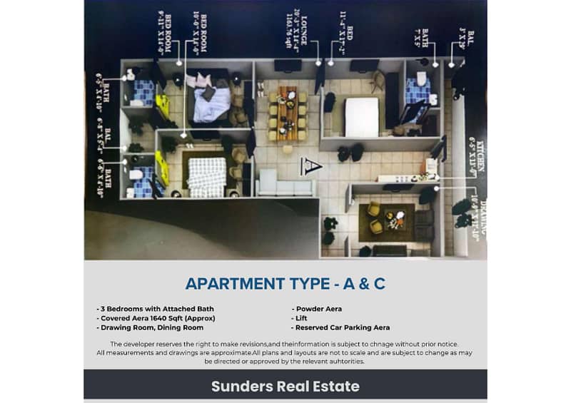 Dha Ph 2 (ext) | Sunset Lane 3rd | 3 Bed DD Apartment For Sale On Booking | Tiled Flooring | Built In Wardrobes | Lift | Basement Car Parking | 24 Hours Security & Water | Flexible Payment Time | Most Ideal Location | 6