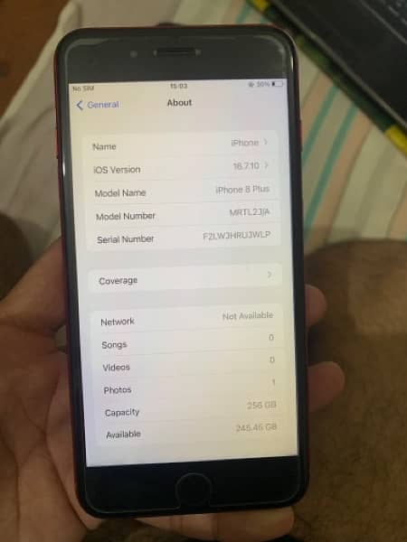 iPhone 8 plus 256gb PTA approved Red color 3