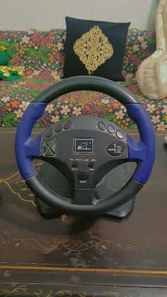 PS2 STEERING WHEEL SET BRAND LIKE NEW 0