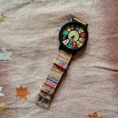 Striped watch with a vibrant and vivid design