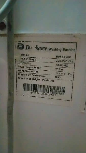 dawlance washing machine 4