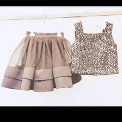 fancy baby top and skirt